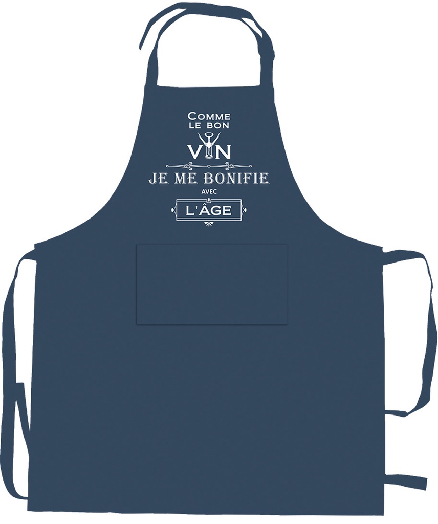 Tablier de cuisine Je me bonifie avec l'âge recyclé