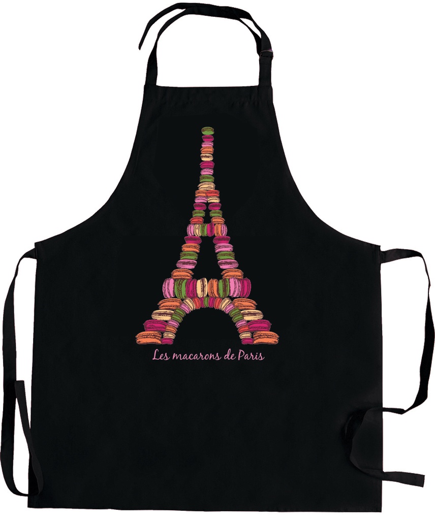 Tablier de cuisine Macarons de Paris coton recyclé