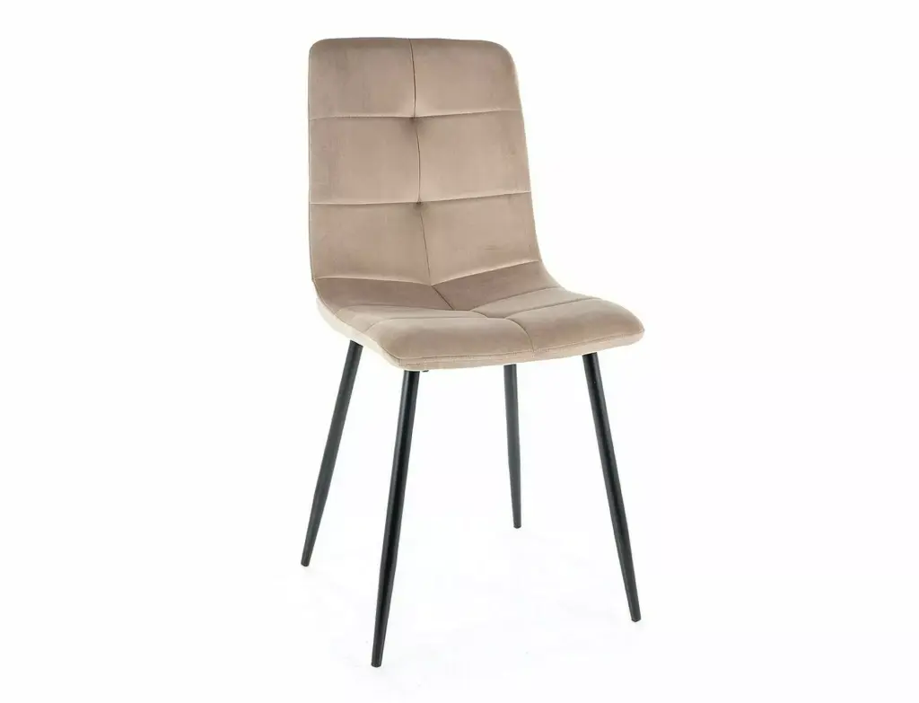 Chaise de salle à manger design Ivo en velours