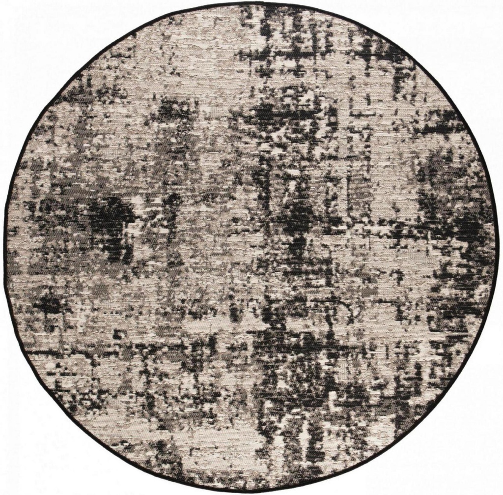 Tapis Catania 2 outdoor Noir Diamètre 160 cm