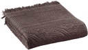 Serviette de toilette Zoé Ébène en coton jacquard