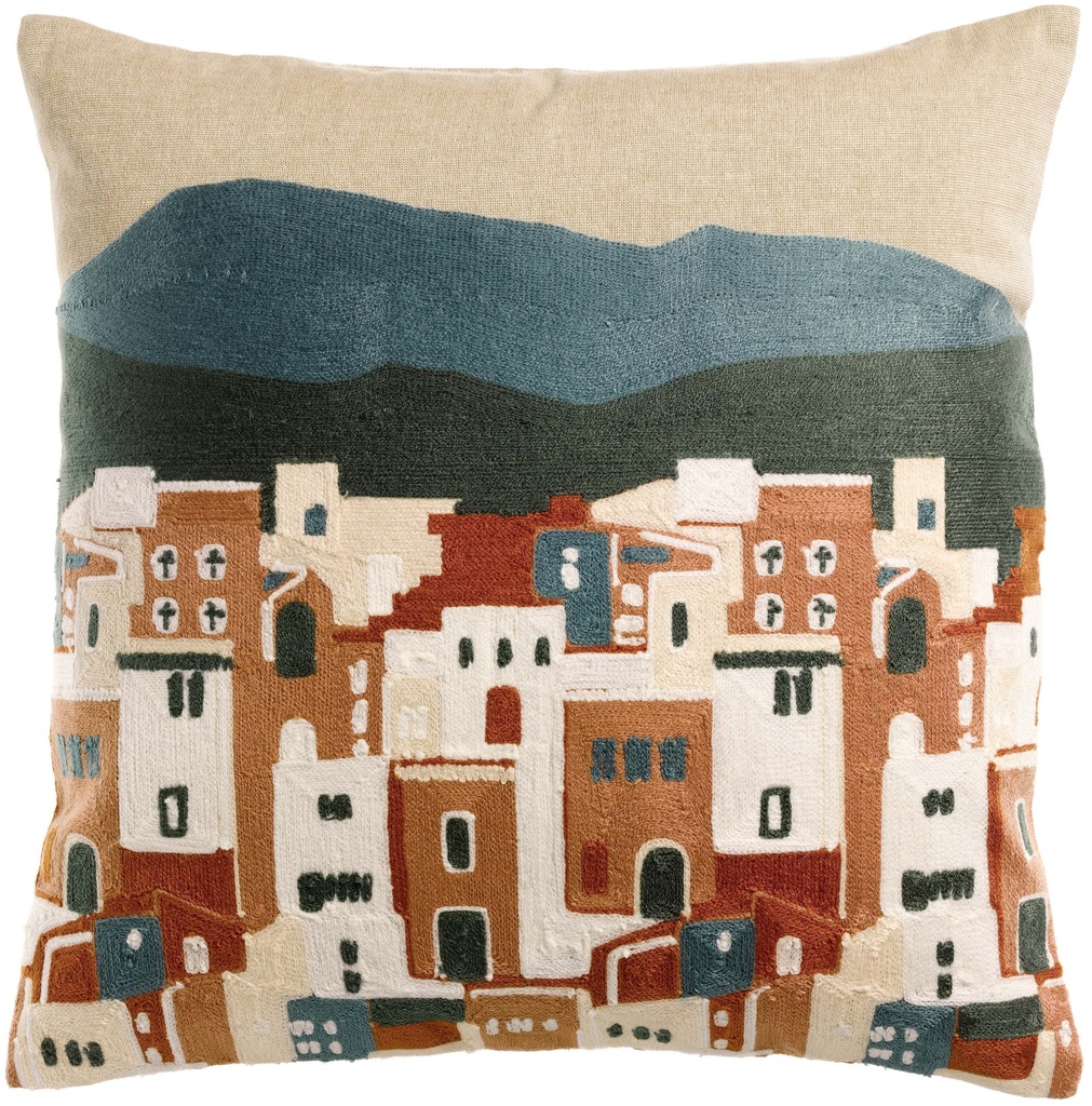 Coussin brodé Elie
