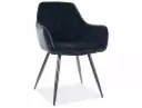 Fauteuil Linea en velours matelassé