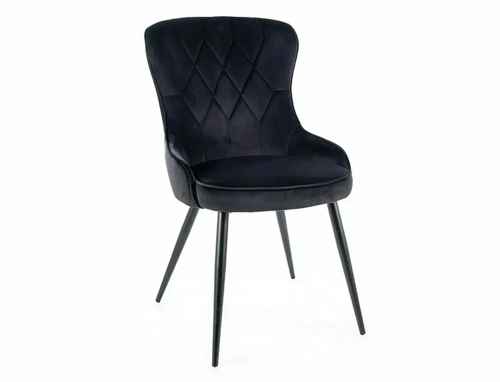 Fauteuil Lotus en velours matelassé