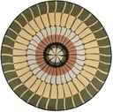 Tapis Zeno outdoor Cèdre Diamètre 200 cm