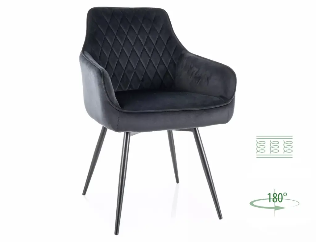 Fauteuil Marlo en velours matelassé