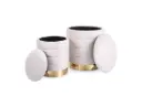 Pouf Britta en velours (ensemble)