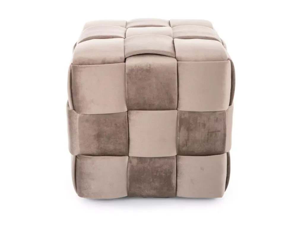 Pouf d’appoint confortable et décoratif Casel en velours