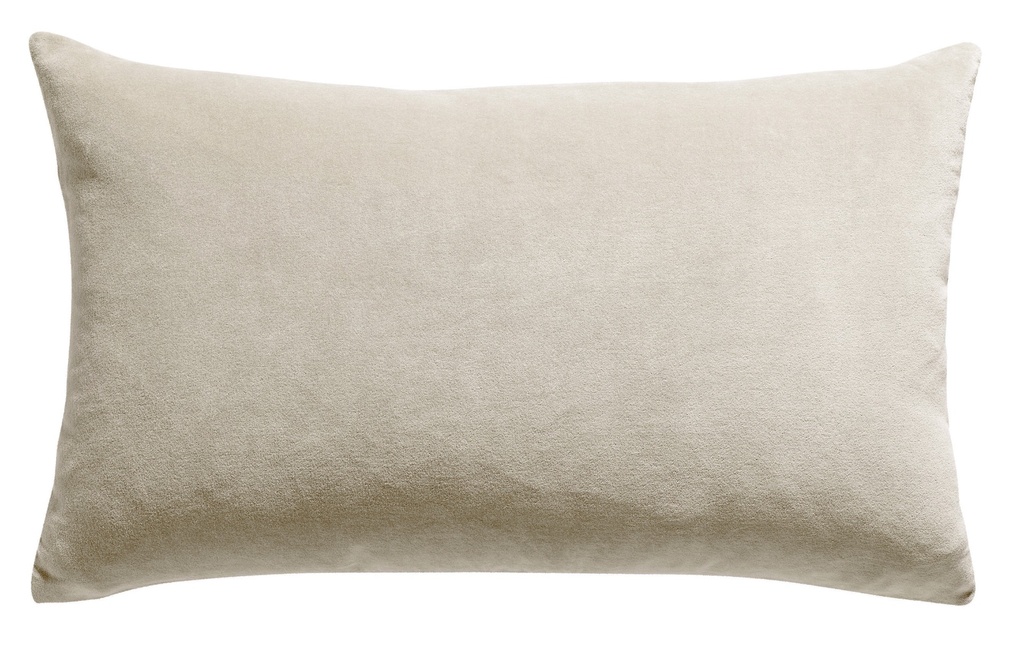 Coussin uni Elise Grège