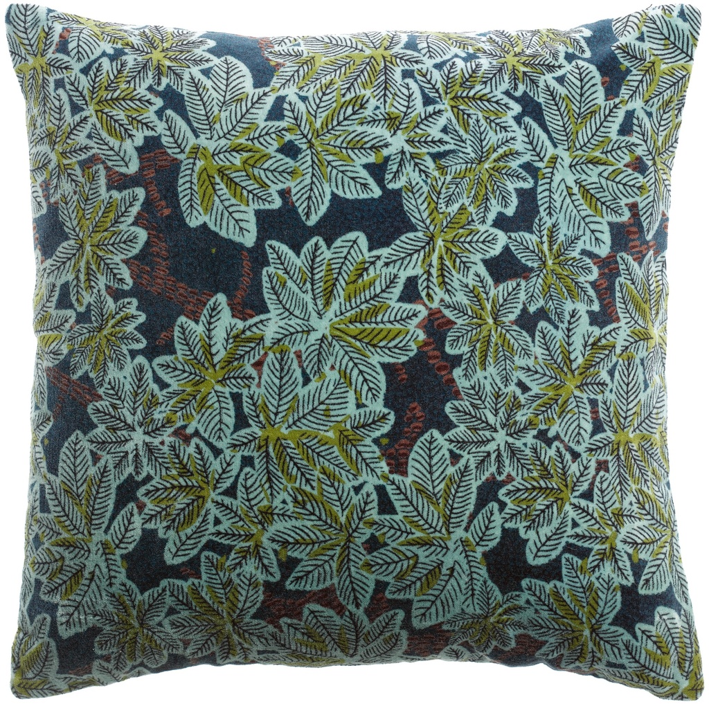 Coussin imprimé Ariane Pétrole