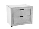Table de chevet ET-002 en velours double tiroir 