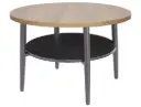 Table basse ronde d'appoint Ella B de style industriel en stratifié et métal