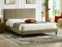 Lit Savana 160x200 de style contemporain graphique en velours