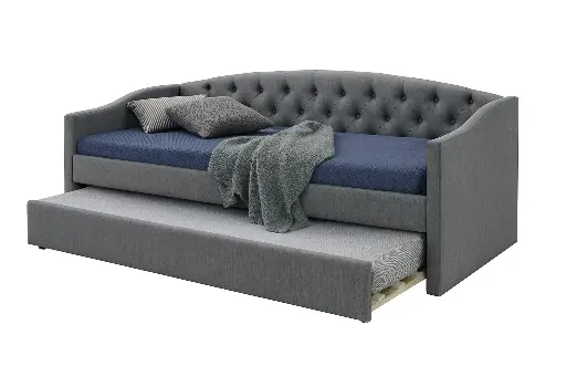 [ALESSIA90SZD] Lit gigogne convertible design Alessia 90x200 avec banquette capitonnée 