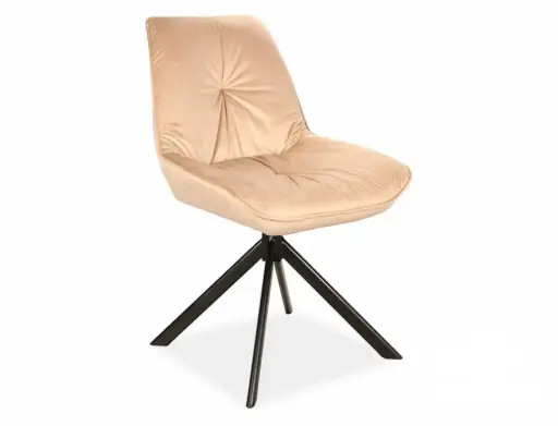 Chaise pivotante capitonnée Boogie I en velours