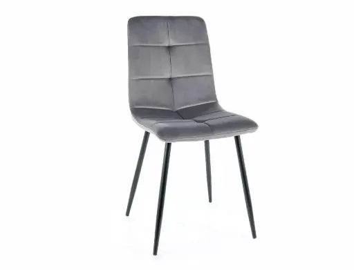 Chaise de salle à manger design Ivo en velours
