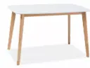 Table à manger scandinave Mosso I à piètement en bois