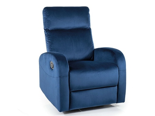 Fauteuil détente pivotant Olimp en velours avec fonction bascule