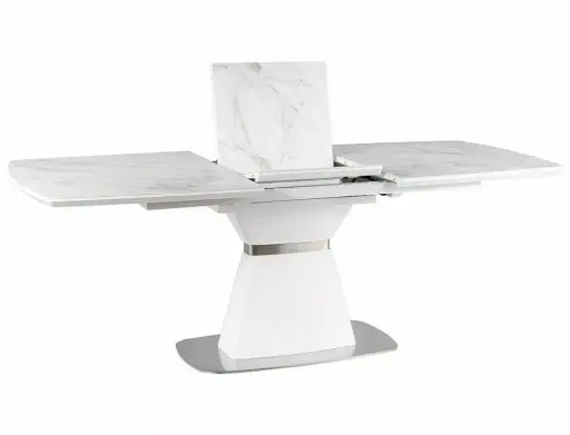 [SATURNIICBB160] Table à manger extensible 10 personnes Saturn II en céramique, MDF et acier brossé