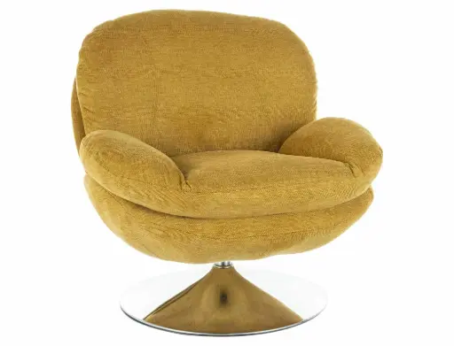 Fauteuil pivotant d'inspiration rétro Brigitte