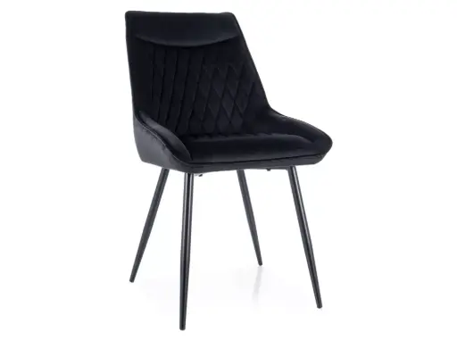 Chaise en velours matelassé Agat