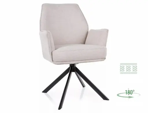 Fauteuil pivotant à 180° Hugo