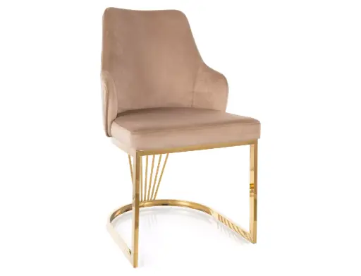 Chaise en velours Alure style art déco