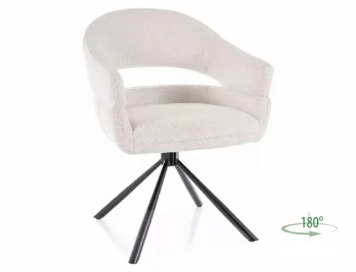 Chaise pivotante Borgo en tissu