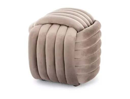 Pouf décoratif moderne Bruni en velours