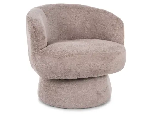 Fauteuil pivotant Cosmic de style contemporain/design organique en tissu Raven