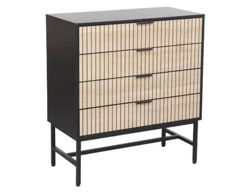 [MAGOK2] Commode à lattes de style industriel à quatre tiroirs Mago K2