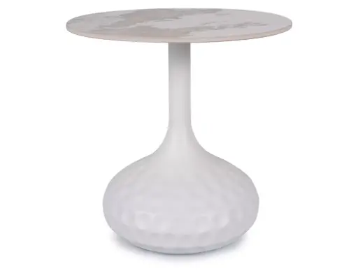 [SALOBB] Table basse contemporaine Salo B en métal blanc et céramique