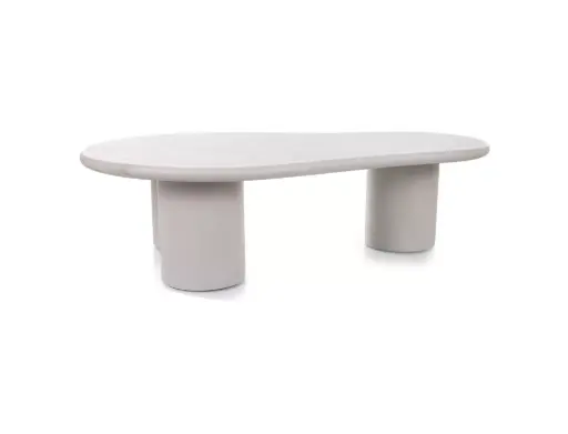 [SELENAJSZ] Table basse Selena au design organique en microciment gris clair
