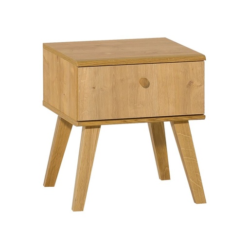 Table de chevet Nature - style scandinave avec pieds en bois de chêne