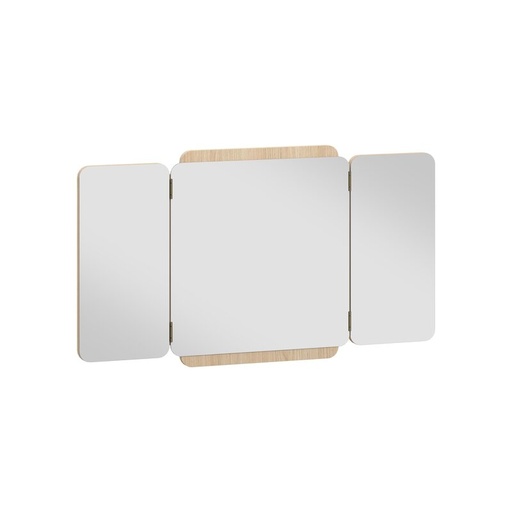 [888034] Miroir triptyque OMM - miroir de coiffeuse d'inspiration Japandi