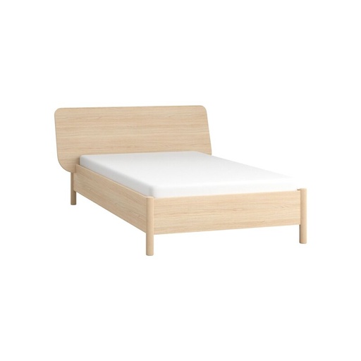 Lit OMM 120x200 avec tête de lit large et inclinée - lit 1 personne de style japandi