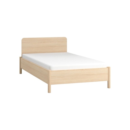 Lit OMM 120x200 avec tête de lit droite - lit 1 personne de style Japandi