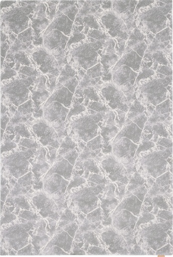 Tapis en laine AGNUS-B ALFRED gris platine à motif marbré