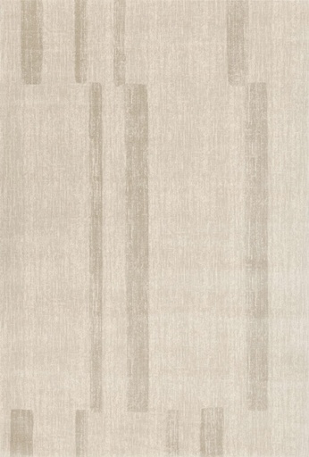 Tapis en laine AGNUS-B BRUSH LINES beige, style contemporain avec lignes cassées et effet texturé