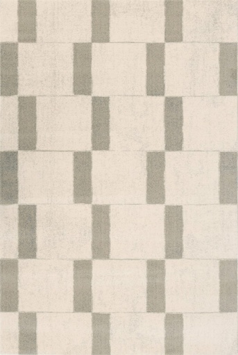 Tapis en laine AGNUS-B Pavement blanc - motif géométrique moderne