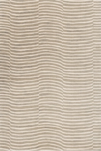 Tapis en laine AGNUS-B TIDES gris, motif contemporain à rayures organiques