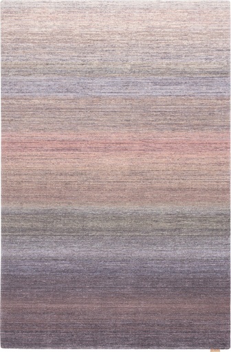 Tapis en laine CALISIA-B AIKO bruyère - design dégradé rose poudré et nuances bruyère