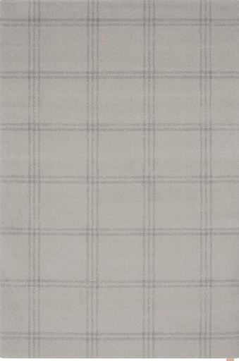 [5901760330879] Tapis rectangulaire en laine CALISIA-M-B GRID PRIME coloris sable - motif élégant à carreaux style tartan