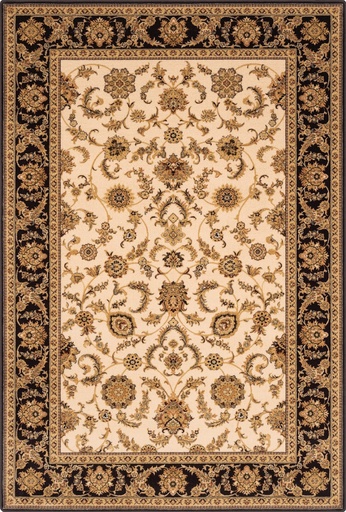 Tapis en laine ISFAHAN ANAFI crème d'inspiration persane à arabesques
