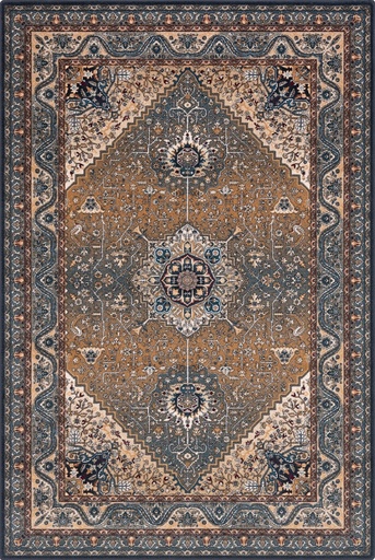 Tapis en laine ISFAHAN ARETUZA émeraude d'inspiration orientale