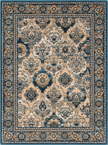 [5901760216470] Tapis en laine ISFAHAN FORENZA émeraude d'inspiration orientale
