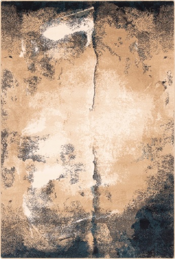 [5901760194952] Tapis en laine ISFAHAN TOLVE beige foncé au motif abstrait parcheminé