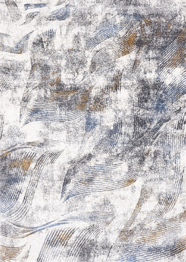 Tapis synthétique LUSH-B Konko gris - motif abstrait texturé