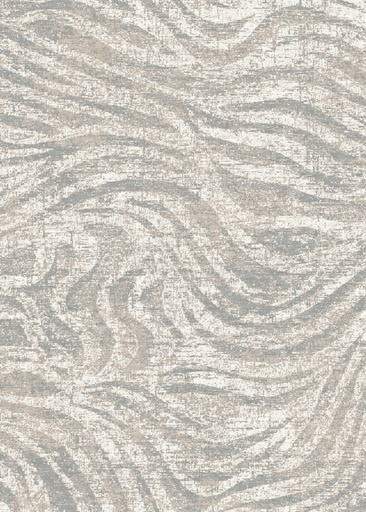 Tapis synthétique LUSH-B Marsel beige clair - motif abstrait ondulé