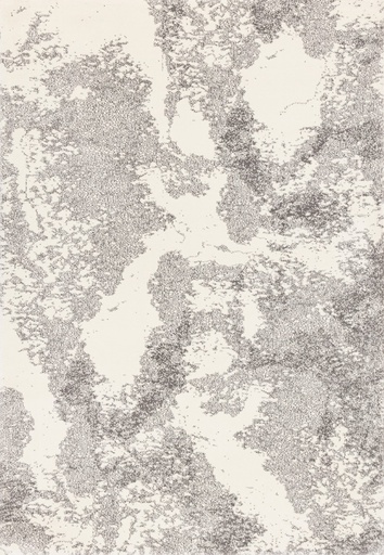 Tapis synthétique LUSH-B Webble perle - motif abstrait minéral